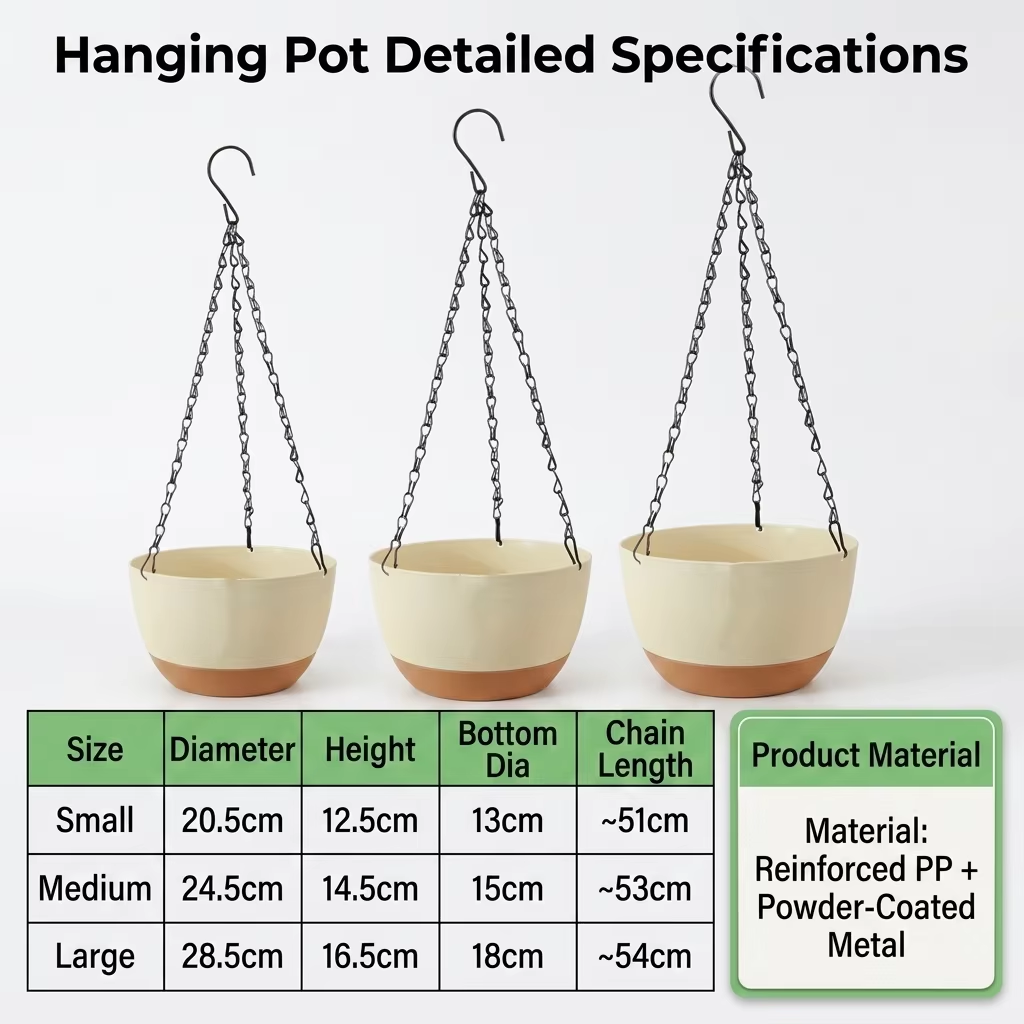 Spider Plant Hanging - أواني زهور معلقة حديثة بلونين للاستخدام