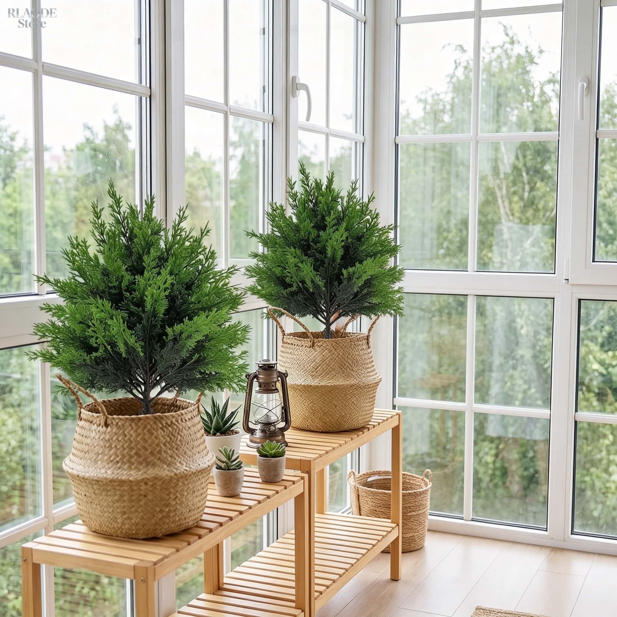 قطعتان من الخضرة الاصطناعية ال - مراجعة Dracaena Marginata وسعره