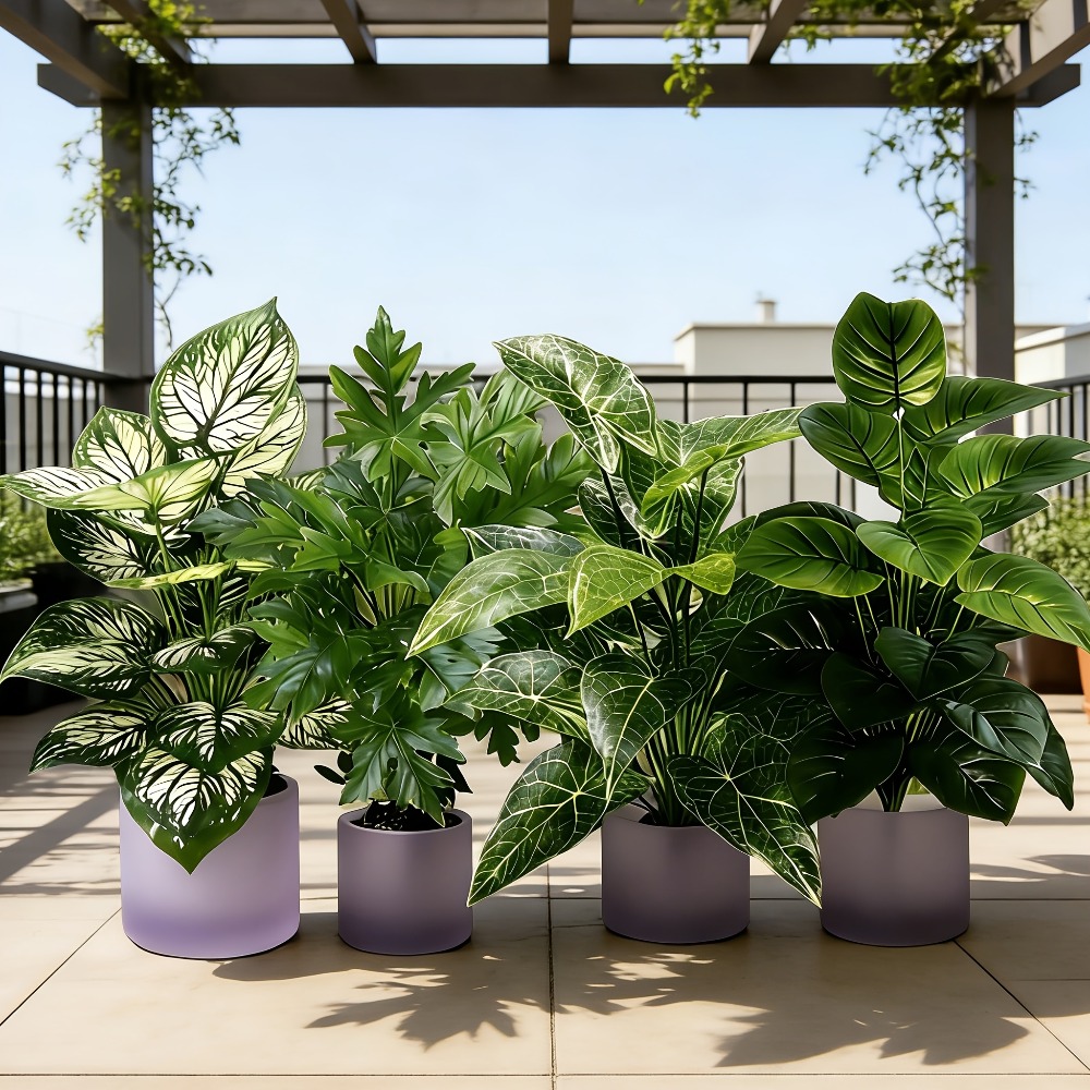 4 قطع نباتات اصطناعية بـ 48 ور - مراجعة Dracaena Marginata وسعره