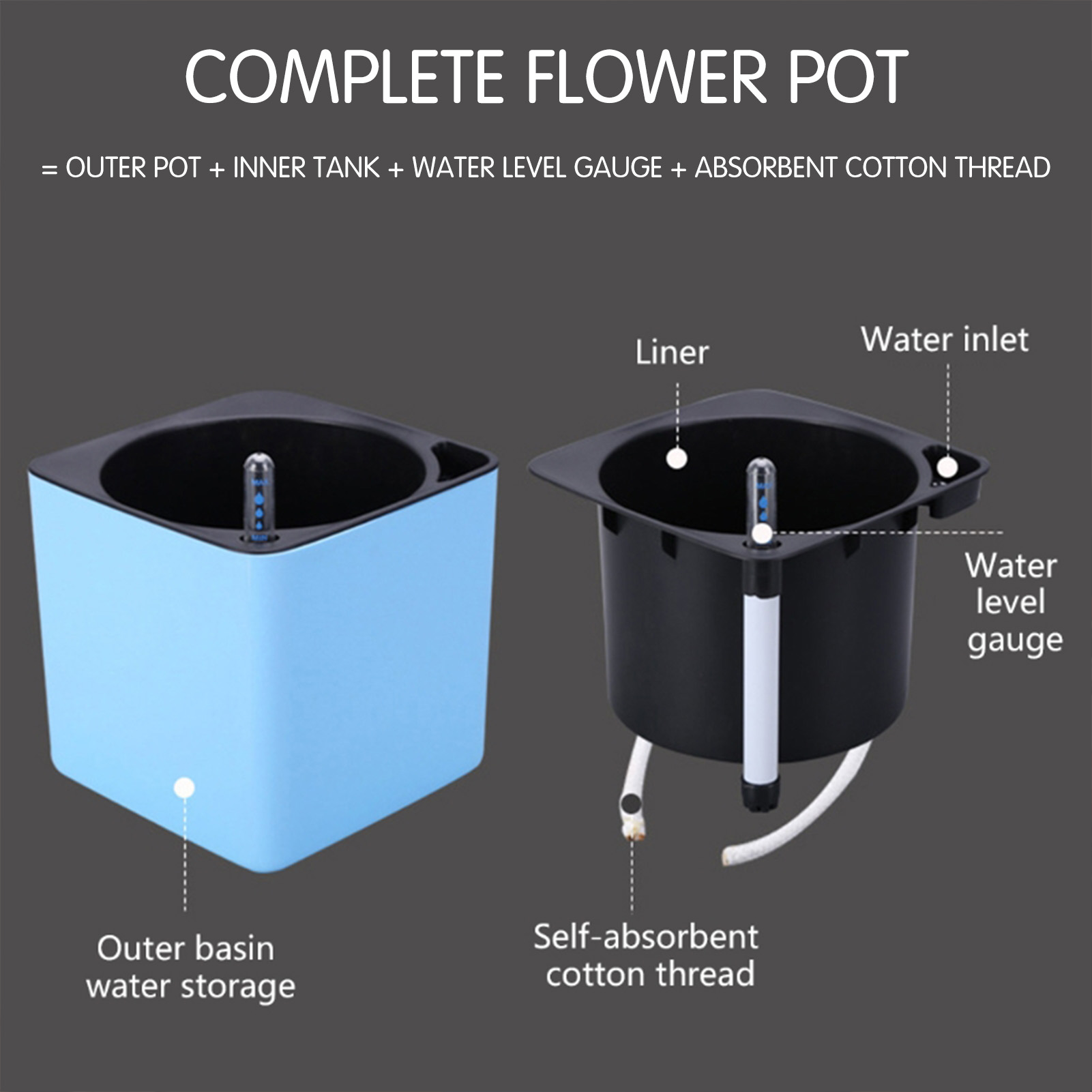 التلقائي الذاتي سقي زهرة النبا - مراجعة Aloe Vera Pot وسعره