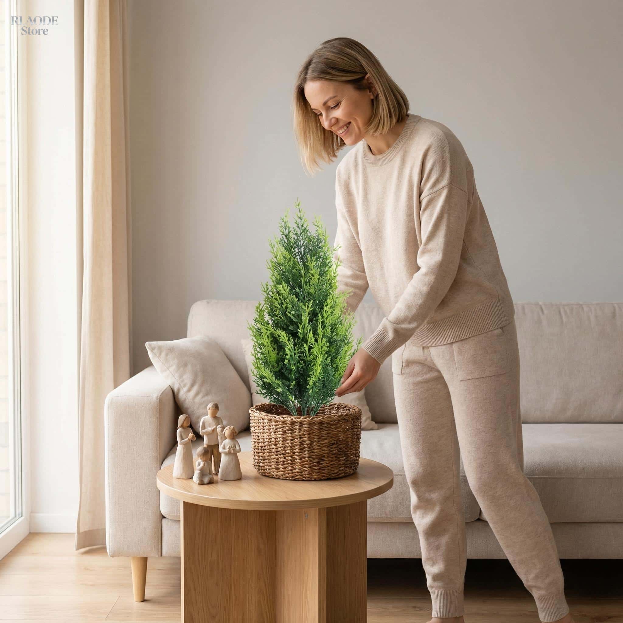 قطعتان من شجر السرو الاصطناعي  - مراجعة Dracaena Marginata وسعره